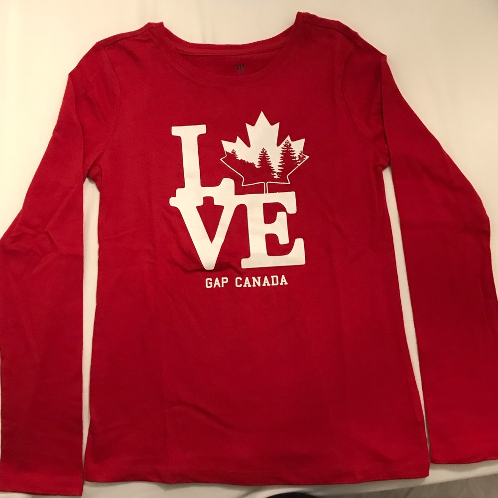 Gap Canadian long sleeves T-shirt size large girl, tees